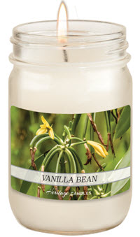 A Vanilla Bean candle, a great candle fundraiser option.