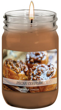 A Peach Cobbler candle, one of the new candle fundraiser options offered by ABC Fundraising.